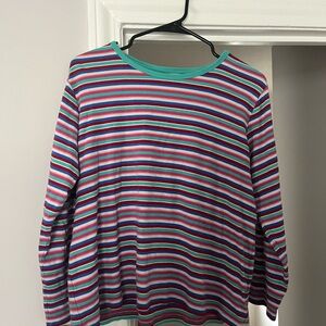 Lands' End Colorful Striped Long Sleeve Tee